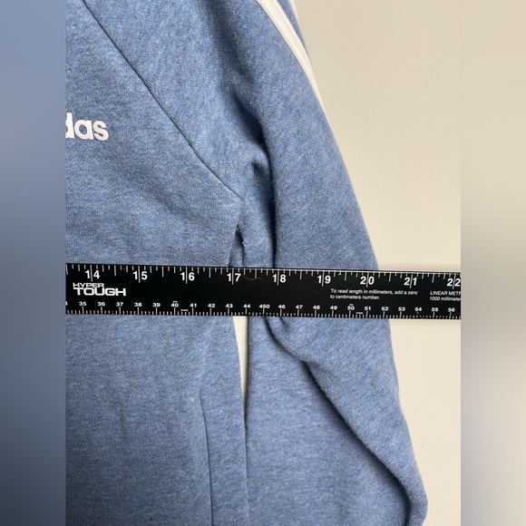 Adidas Women's Essentials Blue 3-Stripes Half-Zip Track Jacket Size Medium - Picture 5 of 9